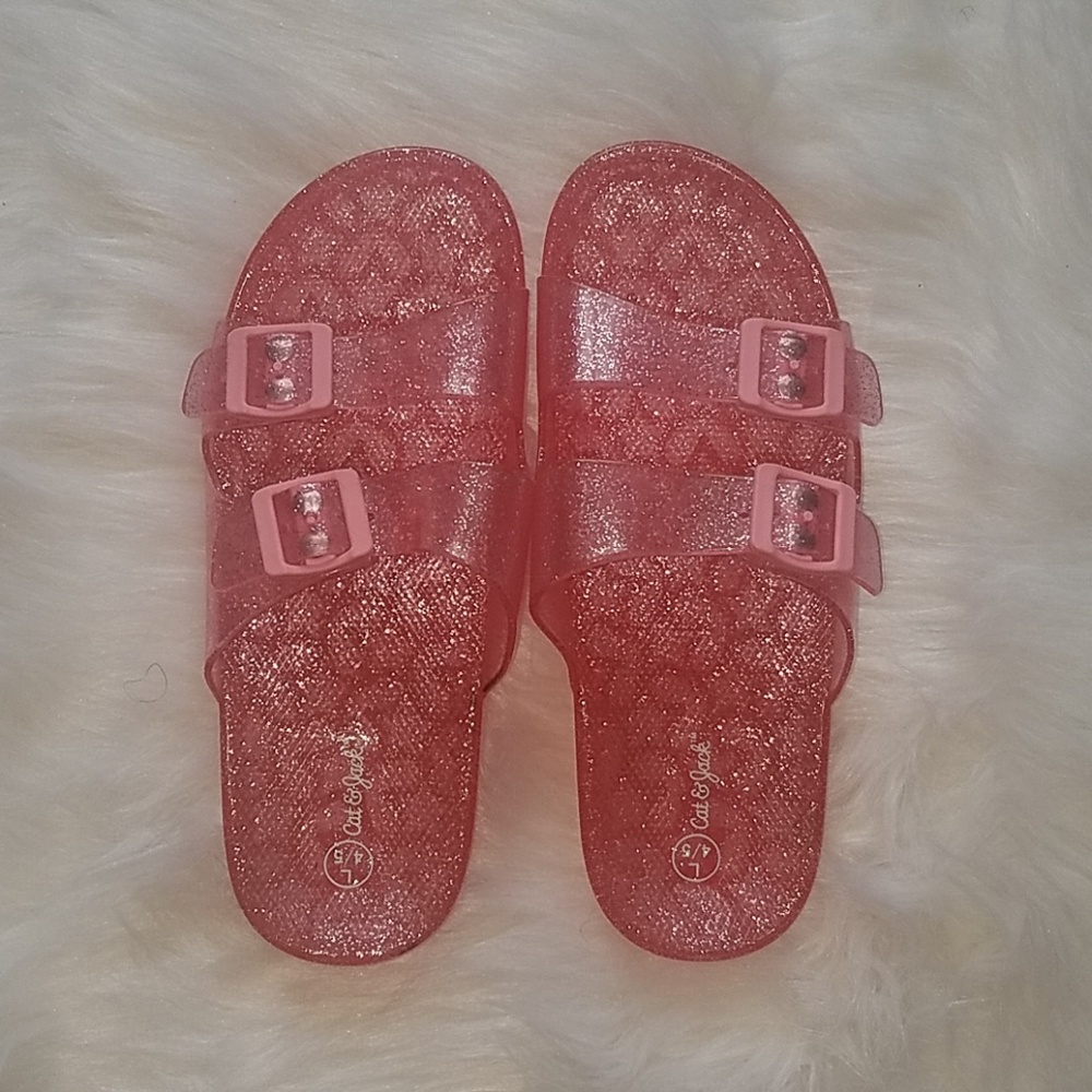 Cat & Jack Pink Jelly Slides (girls)